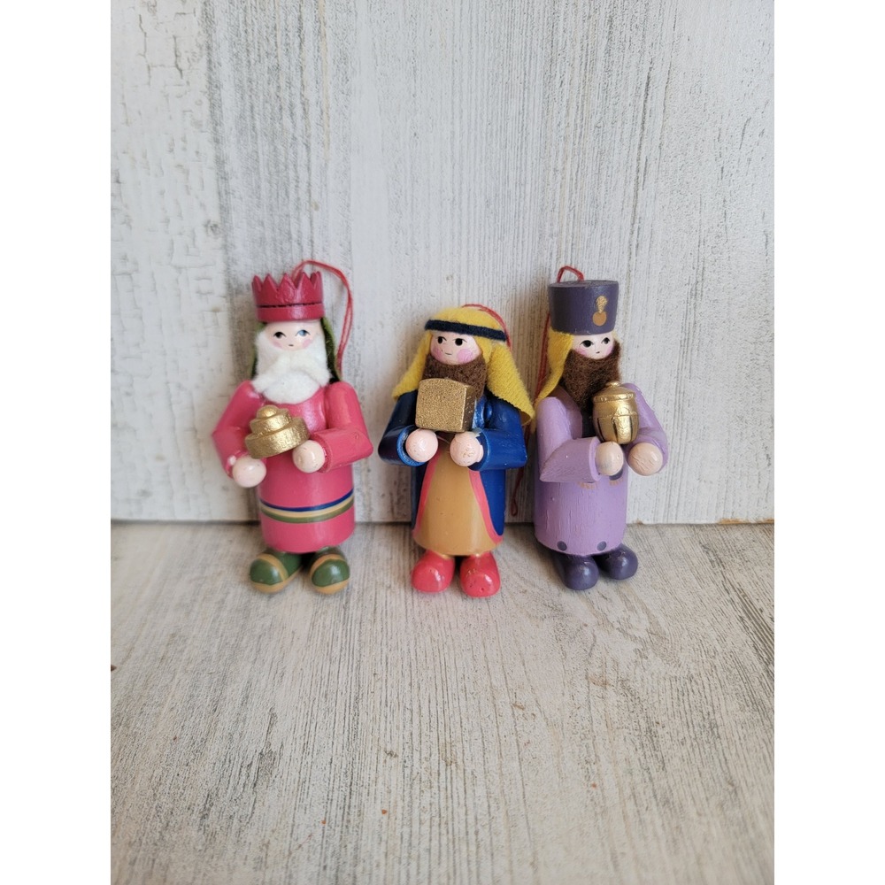 Vintage Midwest three kingsman nativity scene gift religious ornament Xmas set